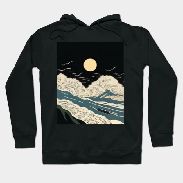 JAPANESE WOODBLOCK PRINT Hoodie by SHAKIR GAUTAMA 